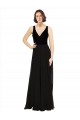 Cheapest Stretch Velvet and Chiffon Prom Dress with V-Neckline UK