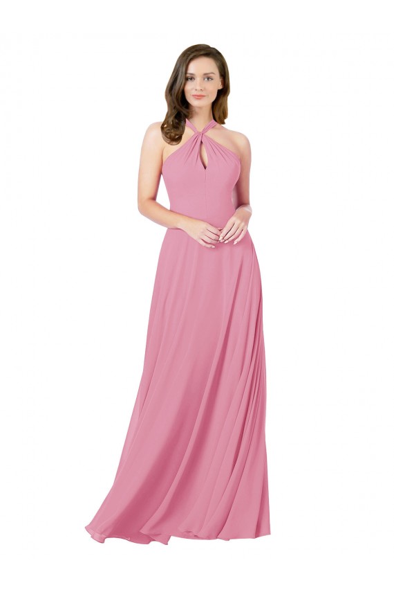 Cheapest Chiffon Prom Dress with Keyhole Front UK