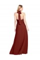 Cheapest Slim High Neck Halter Fitted Open Back Chiffon Prom Dress UK