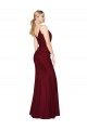 Cheapest Floor Length High Neck Chiffon Prom Dress with Side Slit UK