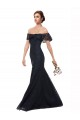 Cheapest Off the Shoulder Long Lace Prom Dress with Flutter Sleeves UK