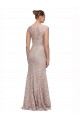 Cheapest Sweetheart Neckline Cap Sleeves Lace Prom Dress with Twist UK