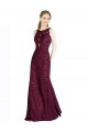 Cheapest Long Lace Prom Dress with Peekaboo Bodice and Keyhole Back UK