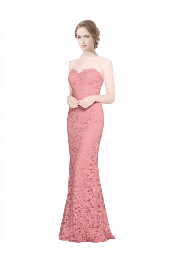 Cheapest Fitted Sweetheart Mermaid Lace Prom Dress UK