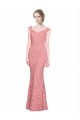 Cheapest Sweetheart Mermaid Long Lace Prom Dress with Wide Straps UK