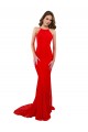 Cheapest High Neck Long Lace Prom Dress with Open Back Straps UK