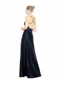 Cheapest Sexy Satin Prom Dress with Deep V-Neckline and Strappy Back UK