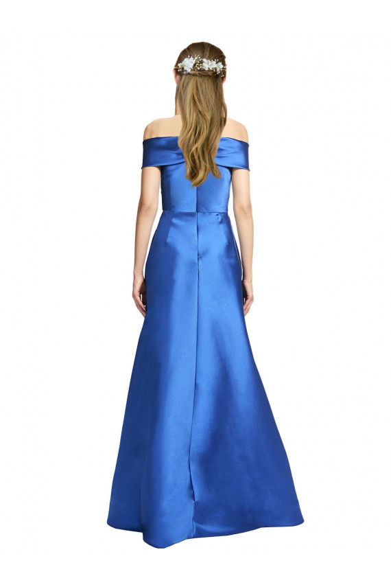 Cheapest Sleeveless Off the Shoulder Ball Gown Satin Prom Dress UK