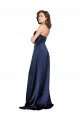Cheapest Knotted Sweetheart Silky Satin Prom Dress with High Side Split UK