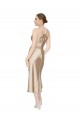 Cheapest Empire Waist Silky Satin Midi Length Cocktail Dress / Prom Dress UK