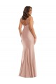 Cheapest Deep V-Neck Silky Satin Mermaid Prom Dress with Side Slit UK