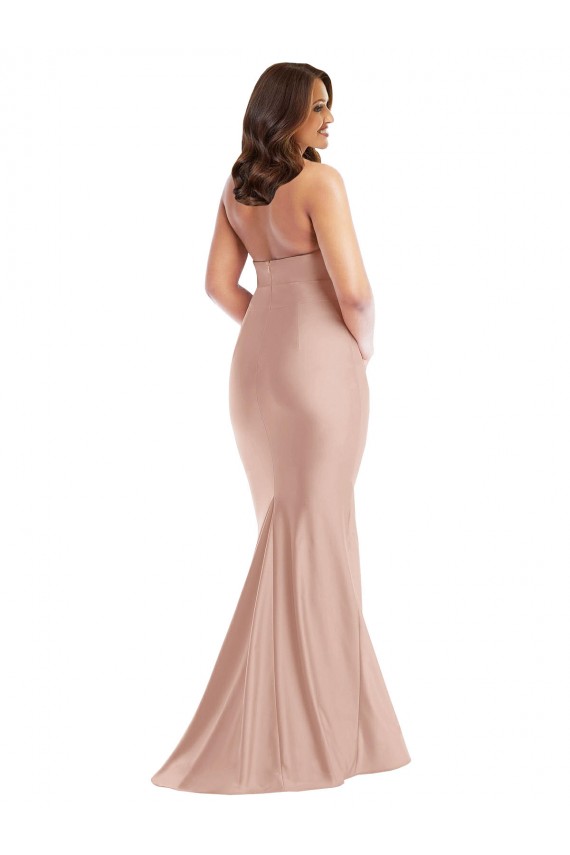 Cheapest Criss Cross Halter Open Back Silky Satin Mermaid Prom Dress UK