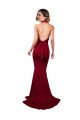 Cheapest Halter Mermaid Plunge V-Neckline Open Back Bow Tie Spandex Prom Dress UK