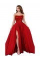 Cheapest Lace Over Bodice Long Spandex Prom Dress with Slit UK
