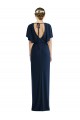 Cheapest Open Back Short Sleeves Draped Tulip Skirt Maxi Spandex Prom Dress UK