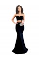 Cheapest Two Piece High Neck Crepe Prom Dress UK