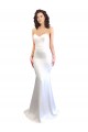 Cheapest Sweetheart Strapless High Neck Long Crepe Prom Dress UK