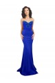 Cheapest Sweetheart Flower Neckline High Neck Crepe Prom Dress UK