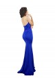 Cheapest Sweetheart Flower Neckline High Neck Crepe Prom Dress UK