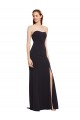 Cheapest Strapless Bodycon Long Crepe Prom Dress with High Slit UK