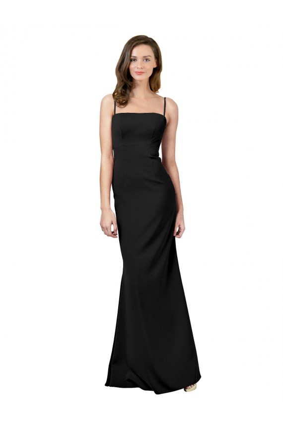 Cheapest Fit and Flare Slim Crepe Prom Dress with Cutout Back UK
