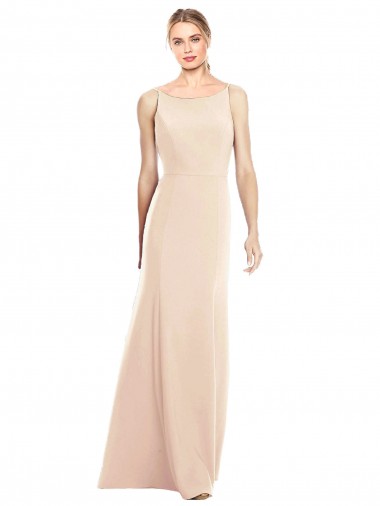 Cheapest V-Spaghetti Strap Open Back Bateau Neck Trumpet Prom Dress UK