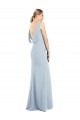 Cheapest Draped Backless Crepe Prom Dress with Pockets UK