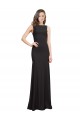 Cheapest Sleeveless Bateau Neckline Crepe Prom Dress with Twist Back UK
