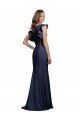 Cheapest Sleeveless Crepe Prom Dress with Cascading Ruffle and Keyhole Back UK