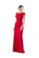 Cheapest Sleeveless Ruched Crepe Mermaid Prom Dress with Off The Shoulder Detail UK