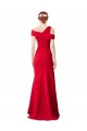 Cheapest Sleeveless Ruched Crepe Mermaid Prom Dress with Off The Shoulder Detail UK