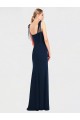 Cheapest Flat Tie Shoulder Crepe Trumpet Prom Dress with Front Slit UK