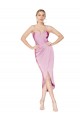Cheapest High Neck Spaghetti Straps Short Cocktail Crepe Prom Dress UK
