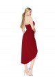 Cheapest Cocktail Length Sweetheart Mermaid Wrap Crepe Prom Dress UK
