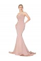 Cheapest Sweep Train Sweetheart Long Mermaid Crepe Prom Dress Low Back UK