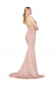 Cheapest Sweep Train Sweetheart Long Mermaid Crepe Prom Dress Low Back UK