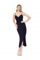 Cheapest High Neck Spaghetti Straps Crepe Short Wrap Cocktail Prom Dress / Homecoming Dress UK