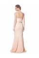 Cheapest High Neck Strapless Long Crepe Maxi Prom Dress with Overlay UK