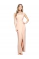 Cheapest Floor Length Square Neck Long Sheath Crepe Prom Dress  UK