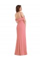 Cheapest One Shoulder Draped Cuff Maxi Prom Dress with Front Slit UK