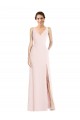 Cheapest Square Neck Low Back A-Line Prom Dress with Front Slit and Pockets UK