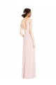 Cheapest Square Neck Low Back A-Line Prom Dress with Front Slit and Pockets UK