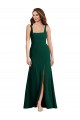 Cheapest Square Neck Trumpet Maxi Prom Dress with Front Slit UK