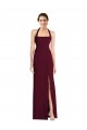 Cheapest Tie Halter Open Back Trumpet Prom Dress UK