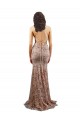 Cheapest Floral Patterned Backless V-Neckline Sequin Prom Dress UK