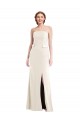 Cheapest Long Strapless Tuxedo Maxi Prom Dress with Front Slit & Pockets UK