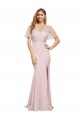 Cheapest Crepe Long Sweetheart Neckline Prom Dress with Tulle Overlay Shoulders UK