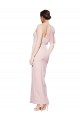 Cheapest One Shoulder Tulle Overlay Sweetheart Neckline Long Crepe Prom Dress with Thigh Split UK