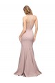 Cheapest Long Sweetheart Crepe Prom Dress with High Neck Illusion Tulle Details UK