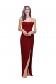 Cheapest Straight Pencil Skirt Long Sweetheart Crepe Prom Dress with High Side Split UK